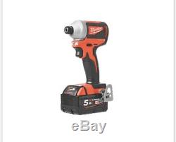 Milwaukee M18 Cblpp2a-502c 18v 5.0ah Li-ion Combi Drill& Impect Driver Twin Pack