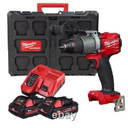 Milwaukee M18 FPD2-302P 18V FUEL Brushless Combi Drill with 2x 3.0Ah Batteries