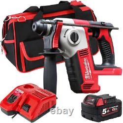 Milwaukee M18BH-0 18V 2 Mode SDS+ Hammer Drill 1 x 5.0Ah Battery Charger & Bag