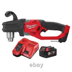 Milwaukee M18CRAD2-0X 18V Brushless Angle Drill with 1 x 5.0Ah Battery & Charger