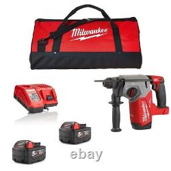 Milwaukee M18FH-502B 18V FUEL 4 Mode SDS+ 26mm Hammer Drill 2x5.0Ah Batteries