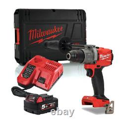 Milwaukee M18FPD2-501X 18V 135Nm GEN3 Brushless Fuel Combi Drill, 5.0Ah Battery