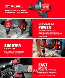 Milwaukee M18FPD2-501X 18V 135Nm GEN3 Brushless Fuel Combi Drill, 5.0Ah Battery