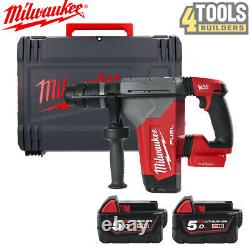 Milwaukee M18ONEFHPX 18V Fuel SDS+ Hammer Drill 32mm + 2 x 5Ah Batteries & Case