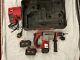 Milwaukee Heavy Duty Drill Hd18hx With Battery And Changer In Case 2 Chucks