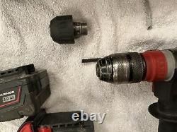 Milwaukee heavy duty drill HD18HX With Battery And Changer In Case 2 Chucks