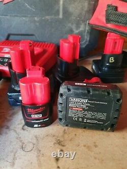 Milwaukee m12 12v Job Lot Drill Impact ratchet Batterys Charger tools cordless