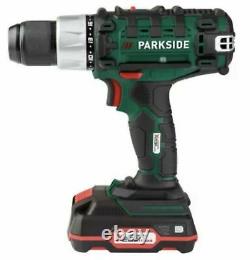 Parkside 20V Cordless Drill Set + Accessories Bare Unit With Battery & Charger