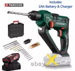 Parkside 20V Cordless SDS-Plus Hammer Drill With 1x 2Ah Battery & Charger. New