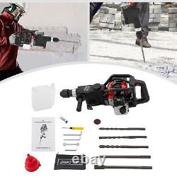 Petrol Hammer Drill 2-Stroke 32.6CC Breaker Demolition Jackhammer Heavy Duty