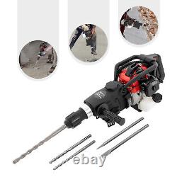 Petrol Hammer Drill 2-Stroke 32.6CC Breaker Demolition Jackhammer Heavy Duty