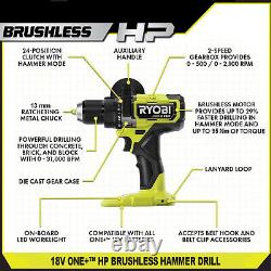 RYOBI ONE+T HP 18V Brushless Cordless Hammer Drill 95Nm Body Only