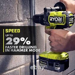 RYOBI ONE+T HP 18V Brushless Hammer Drill Kit 95Nm 1 x 4.0Ah HP Battery