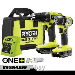 RYOBI ONE+THP 18V Brushless Cordless Drill/Driver /Impact Driver Kit New