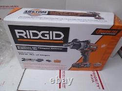 Ridgid Brishless 18v Compact Hammer Drill/driver Kit R86116k New Fast Shipping