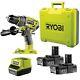 Ryobi 18v One+ Brushless Combi Hammer Drill Kit R18pd7-220b 2x 2.0ah