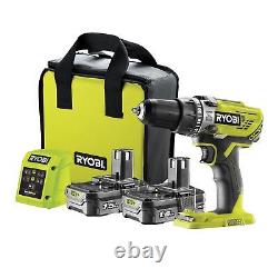 Ryobi ONE+ 18V Li-ion Brushed Cordless Combi drill (2 x 1.5Ah) R18PD3-215SK