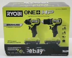 Ryobi PSBCK01K ONE+ HP 18V Cordless Compact Drill & Impact Driver Kit NEW