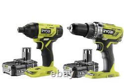 Ryobi R18PDID2-215S Cordless Drilling & Driving Starter Kit