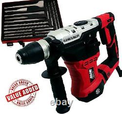 SDS Plus Rotary Hammer Drill 240V 3 Mode Chisel Action Breaker & SDS Set