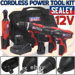 SEALEY 12V Cordless 3/8 Drive Impact Wrench Ratchet Wrench Impact Driver Drill