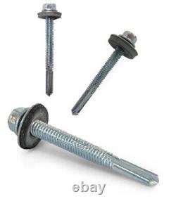 Self Drilling Screws Tek Screws With Sealing Washer Metal Cladding Heavy Duty