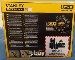 Stanley FatMax V20 18V Cordless Brushless Twin Kit 2x4.0Ah drill driver charger