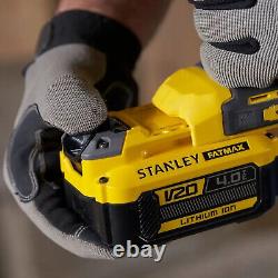 Stanley Fatmax V20 18V Cordless Brushless Hammer Drill with 2 x 4.0Ah Batteries