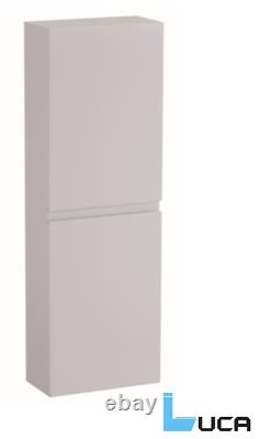 Tall Boy Light Grey Gloss Wall Hung Storage Bathroom Kitchen 100% Waterproof