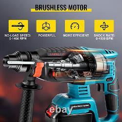 VEVOR Variable Speed Electric Rotary Hammer SDS Cordless Drill 4 Functions 18V