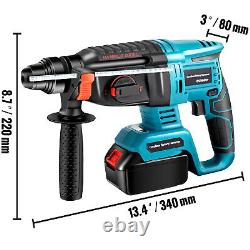 VEVOR Variable Speed Electric Rotary Hammer SDS Cordless Drill 4 Functions 18V