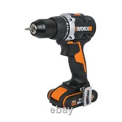 WORX WX102 18V (20V MAX) Cordless Brushless Drill Driver with x2 2.0Ah batteries